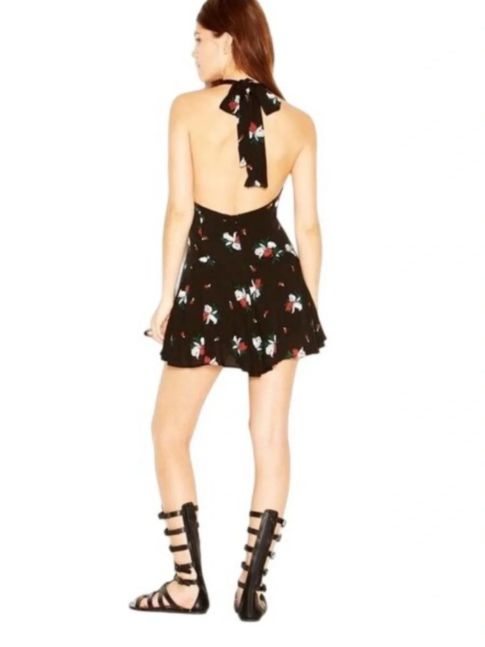 Free People Black Floral romper